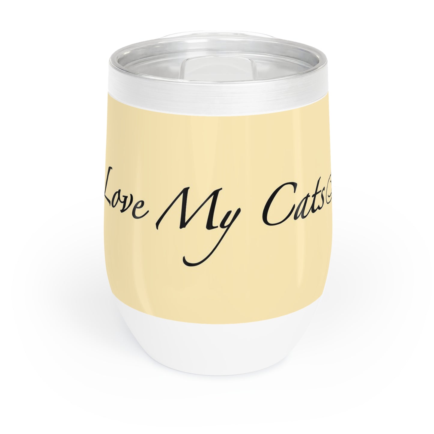 Amo a mis gatos - Vaso de vino - Plátano