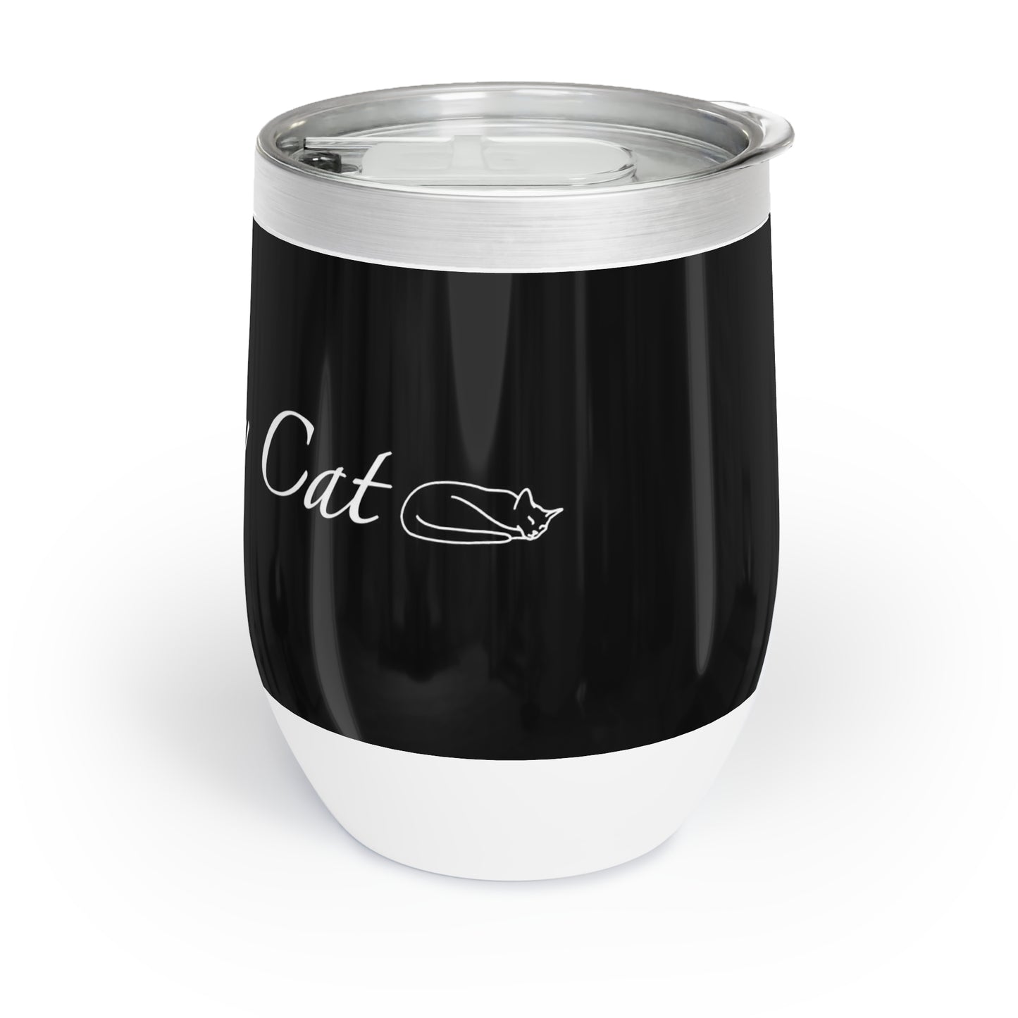 Amo a mi gato - Vaso de vino - Negro