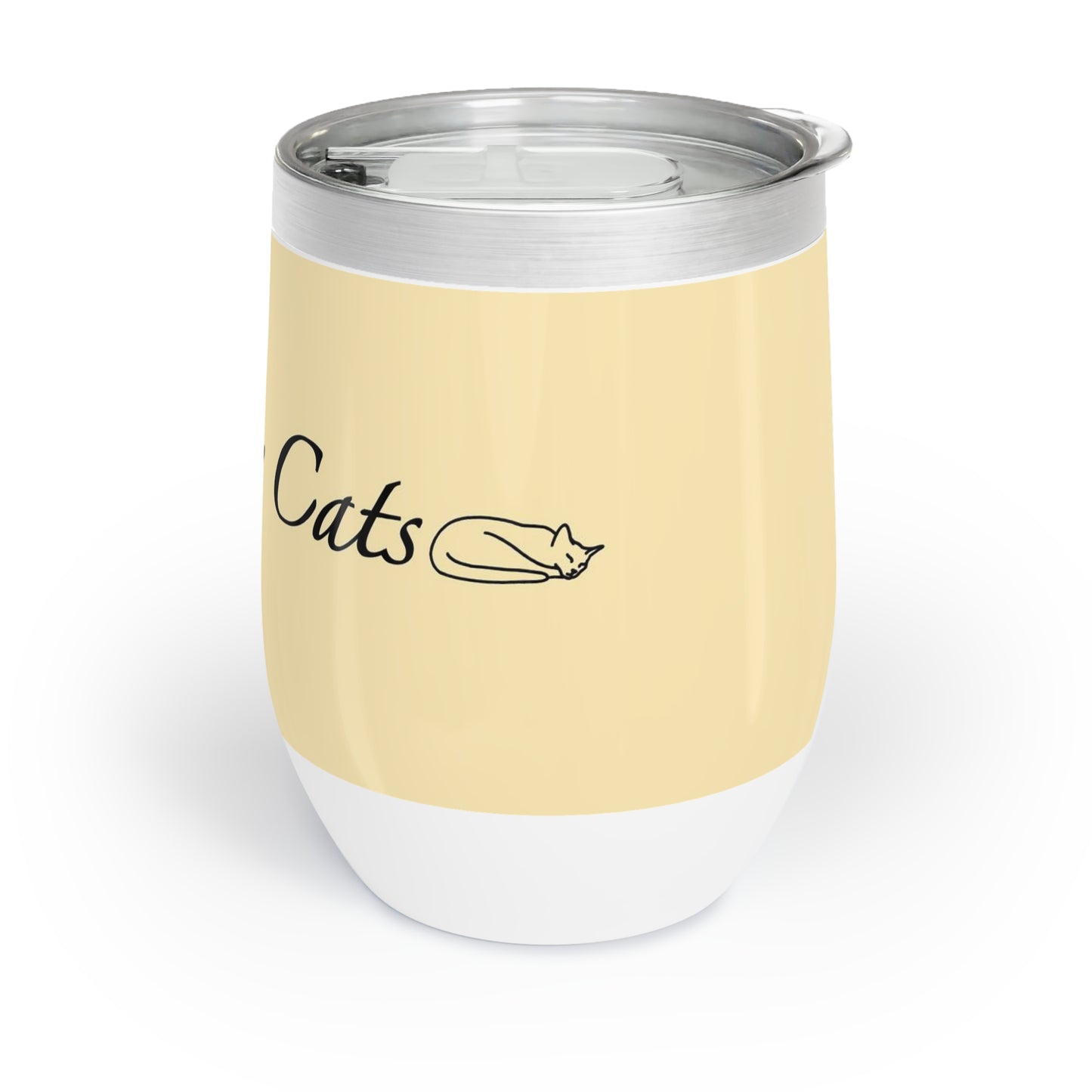 Amo a mis gatos - Vaso de vino - Plátano