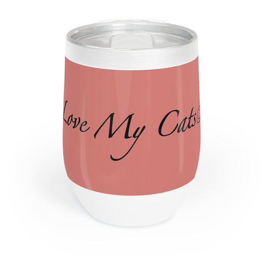 Amo a mis gatos - Vaso de vino - Sandía