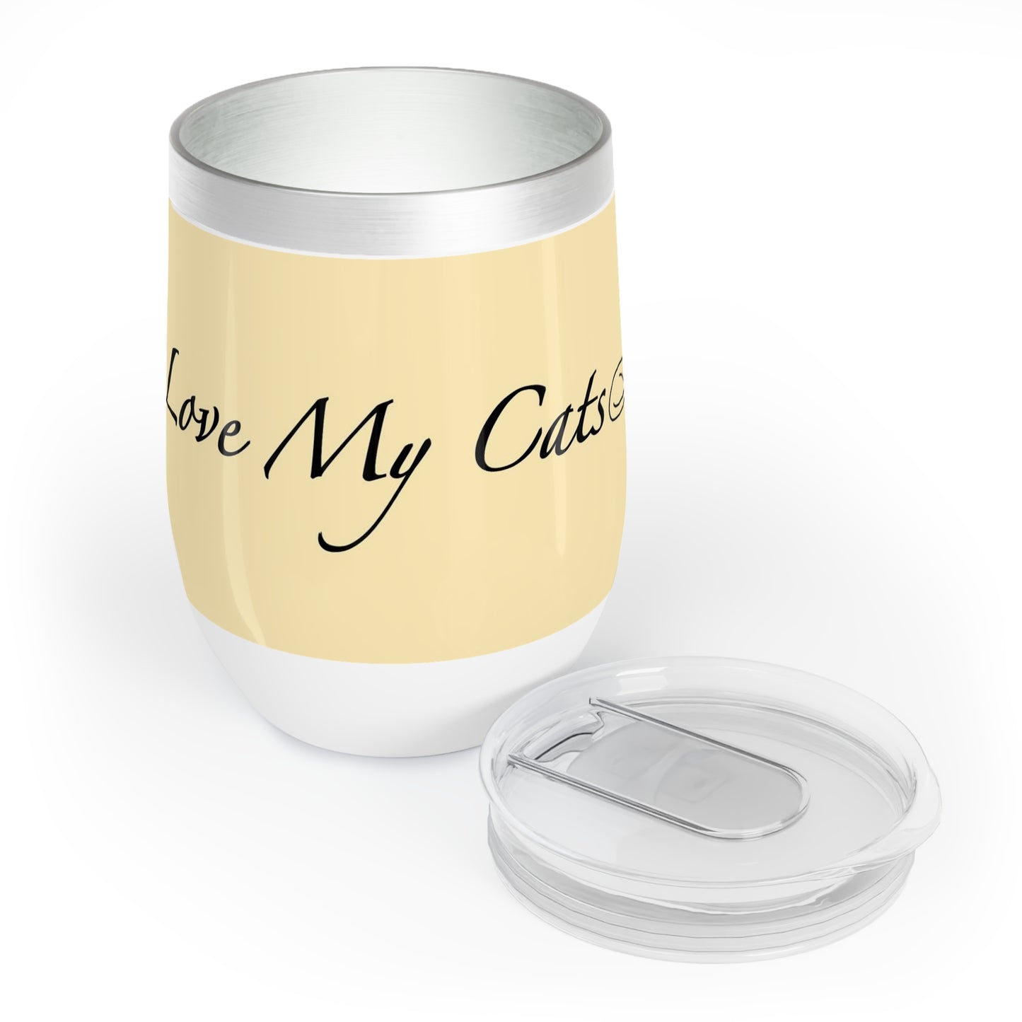 Amo a mis gatos - Vaso de vino - Plátano