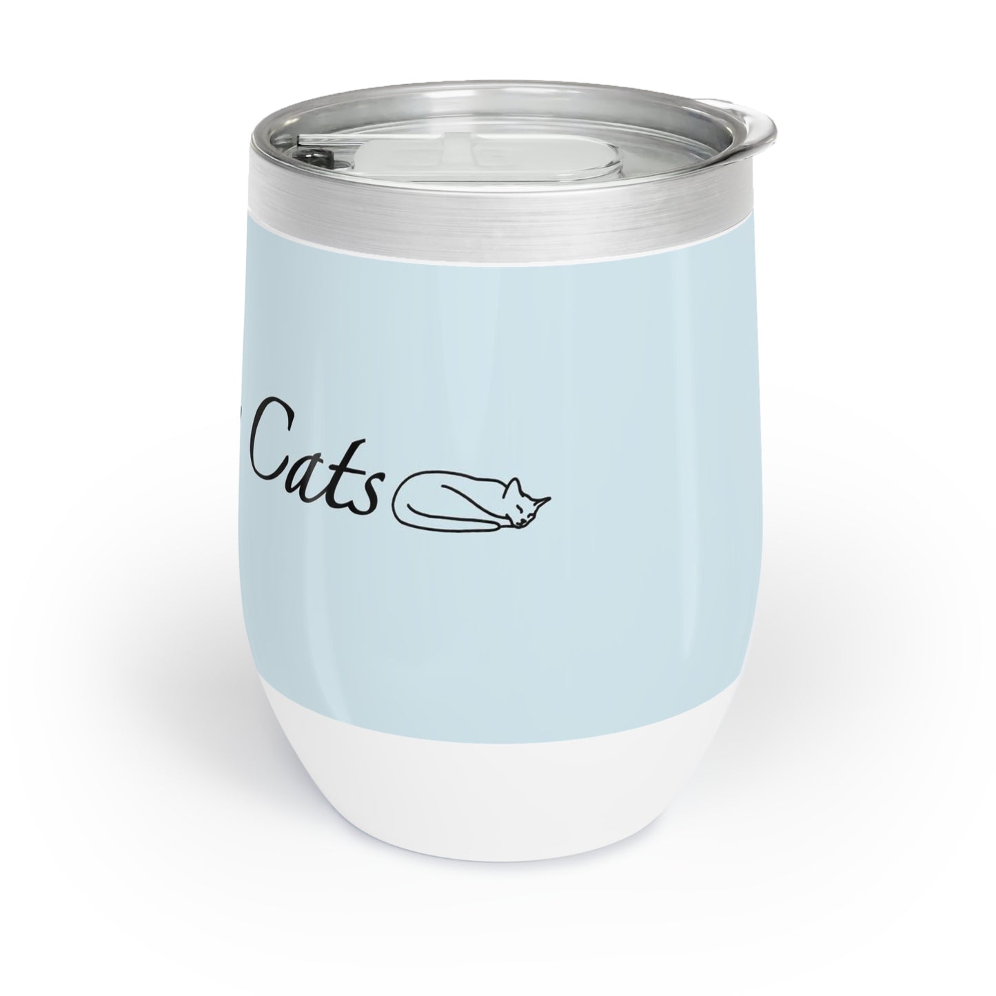Amo a mis gatos - Vaso de vino - Chambray