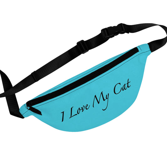 I Love My Cat - Riñonera - Azul Lagoon