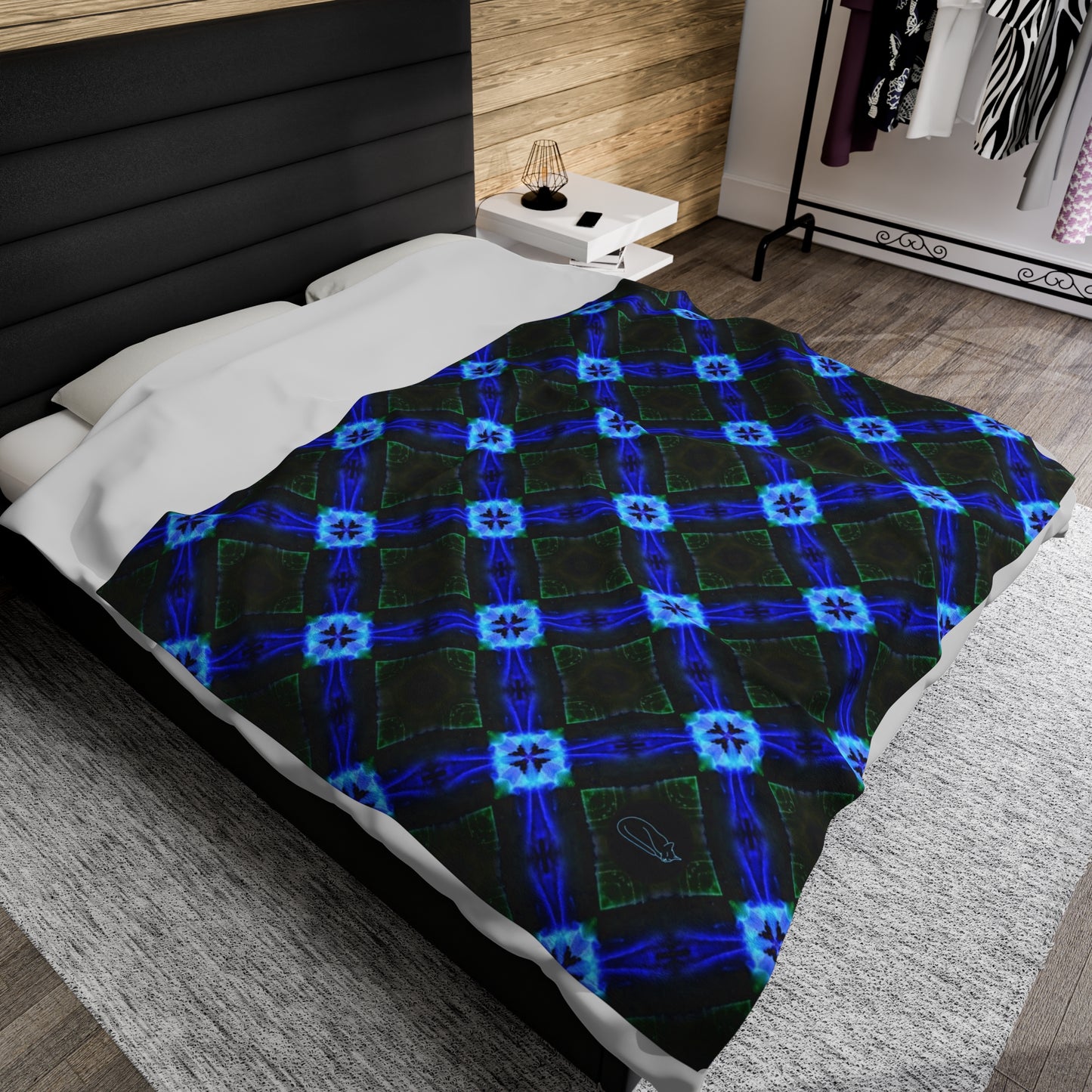 Velveteen Plush Blanket - Lapis Lazuli