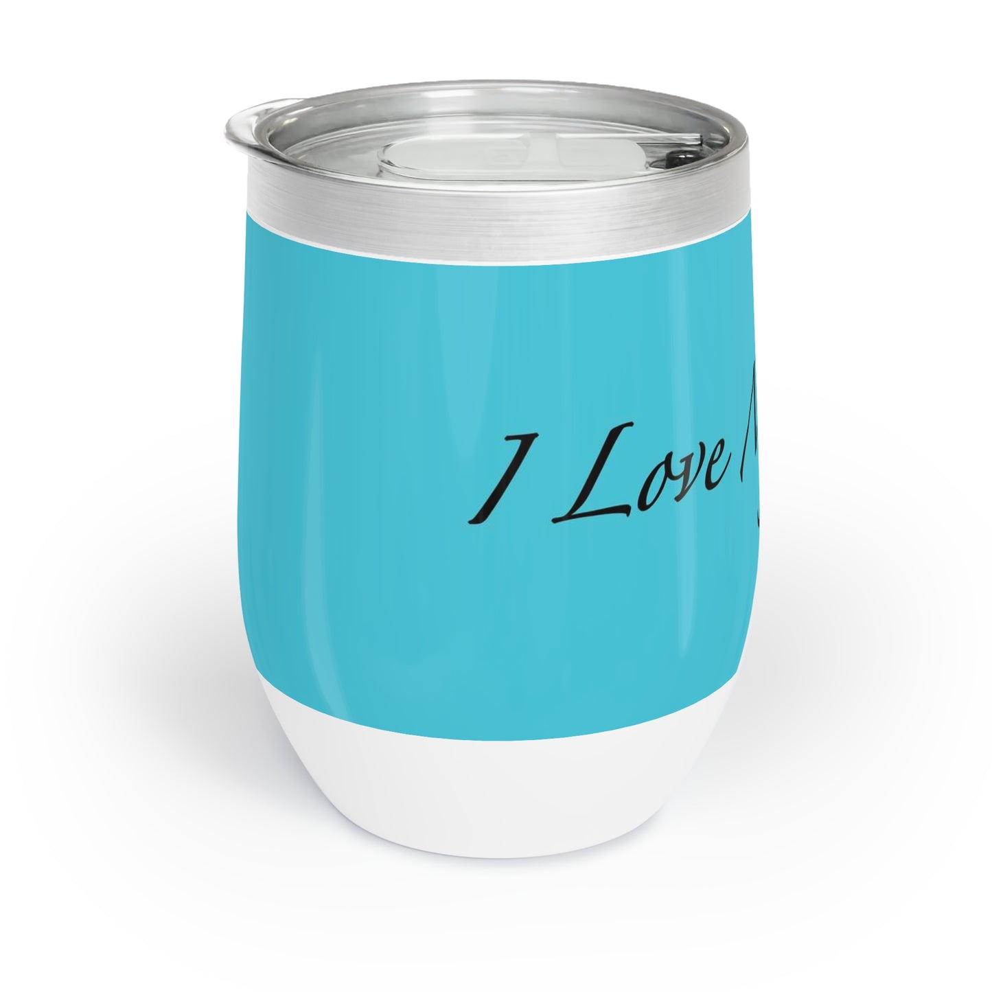 Amo a mi gato - Vaso de vino - Azul laguna