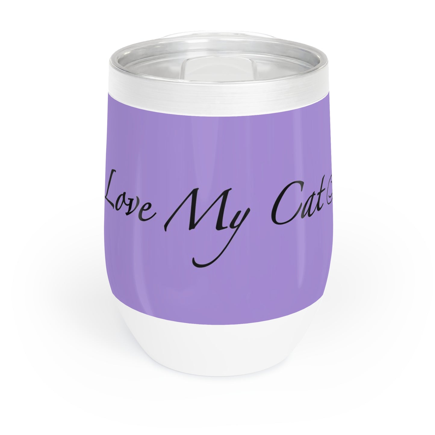 Amo a mi gato - Vaso de vino - Violeta