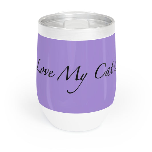 Amo a mi gato - Vaso de vino - Violeta