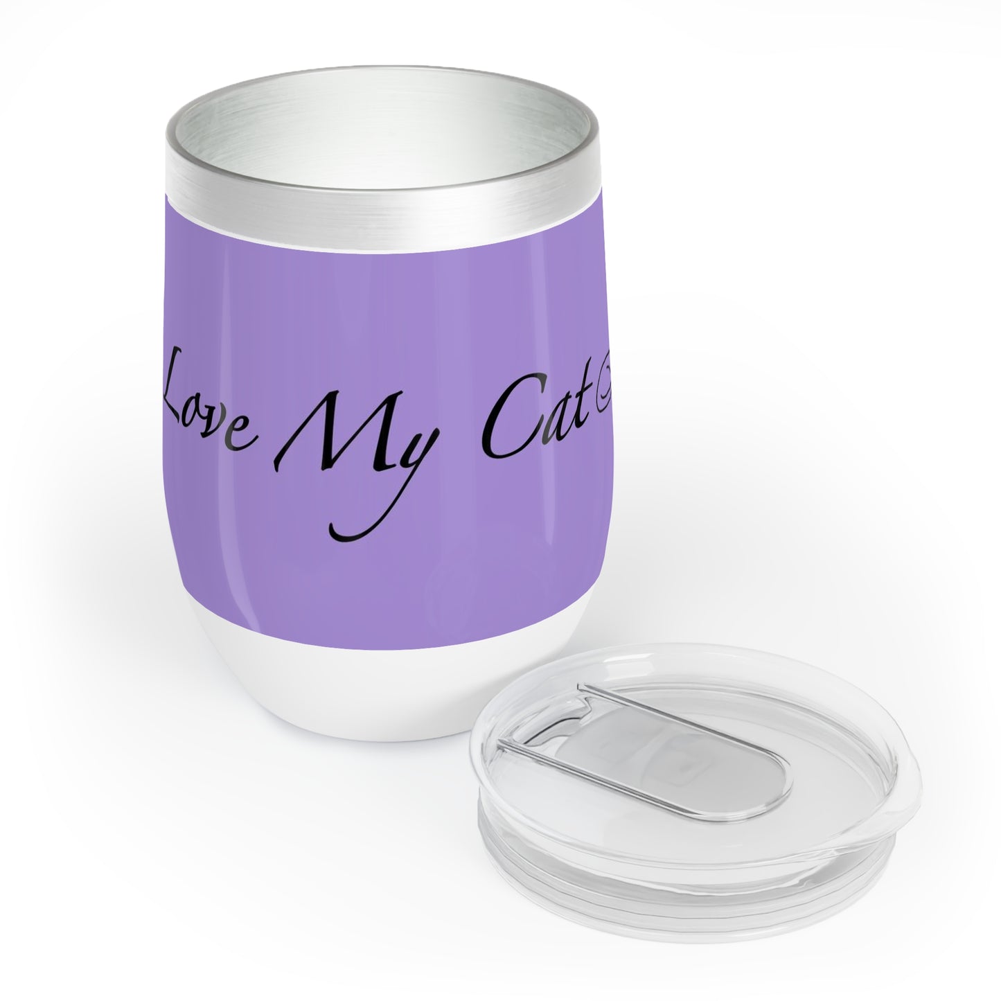 Amo a mi gato - Vaso de vino - Violeta