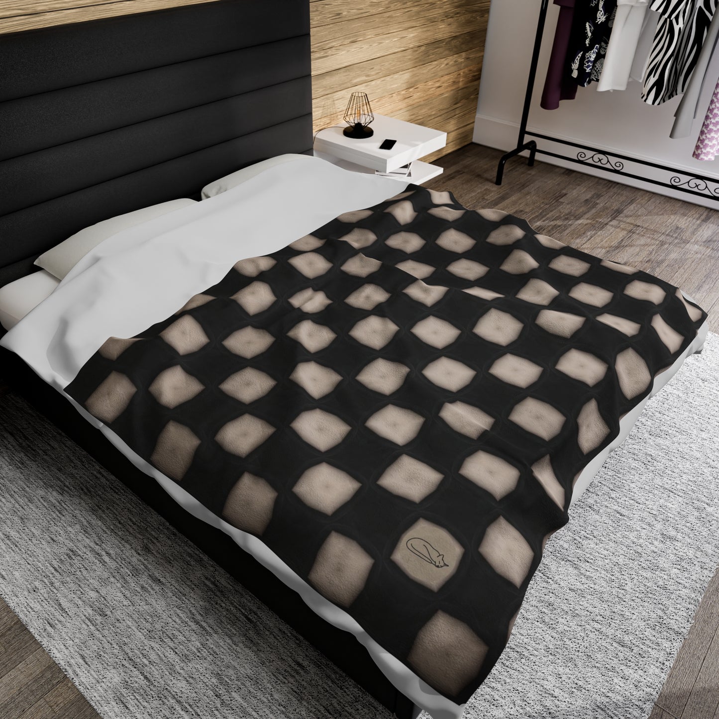 Velveteen Plush Blanket - Chessboard