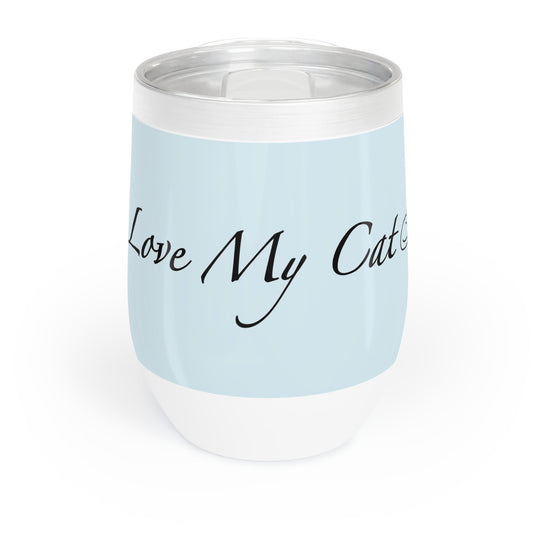 Amo a mi gato - Vaso de vino - Chambray