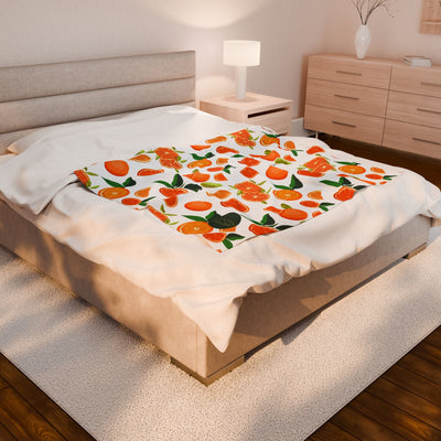 Velveteen Plush Blanket - Oranges