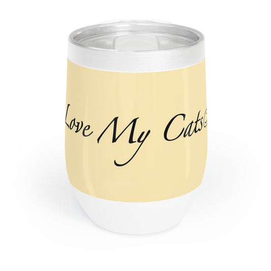 Amo a mis gatos - Vaso de vino - Plátano