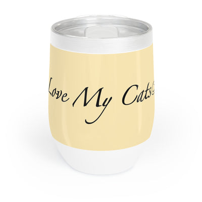 Amo a mis gatos - Vaso de vino - Plátano