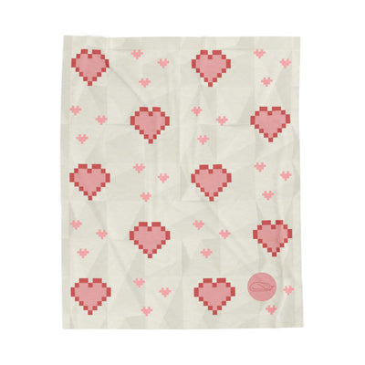 Velveteen Plush Blanket - Hearts