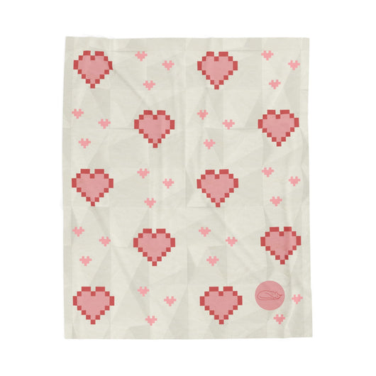 Velveteen Plush Blanket - Hearts