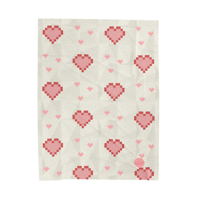 Velveteen Plush Blanket - Hearts