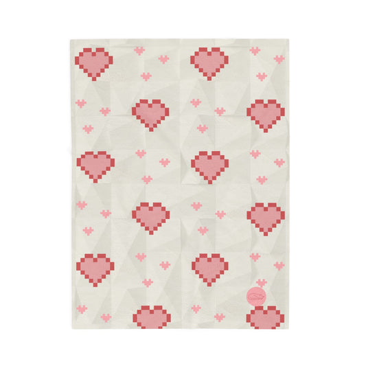 Velveteen Plush Blanket - Hearts