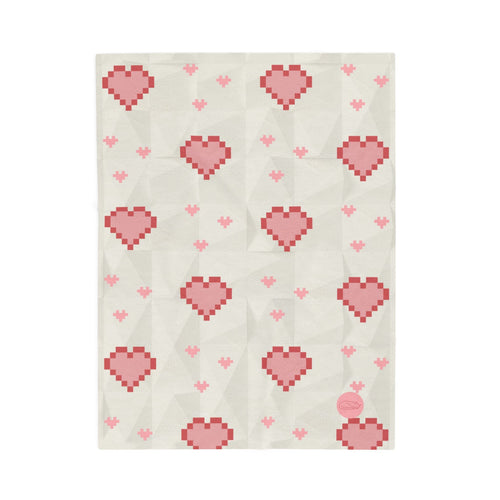 Velveteen Plush Blanket - Hearts