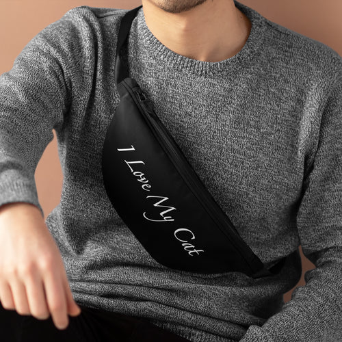 I Love My Cat - Fanny Pack - Black