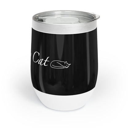 Amo a mi gato - Vaso de vino - Negro