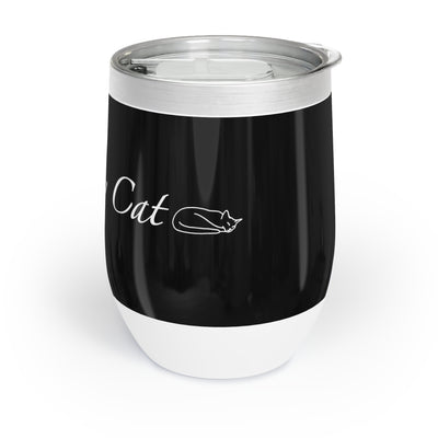 I Love My Cat - Wine Tumbler - Black