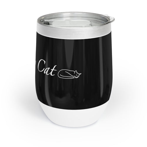 I Love My Cat - Wine Tumbler - Black