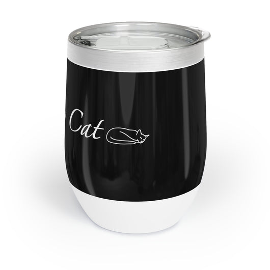 I Love My Cat - Wine Tumbler - Black