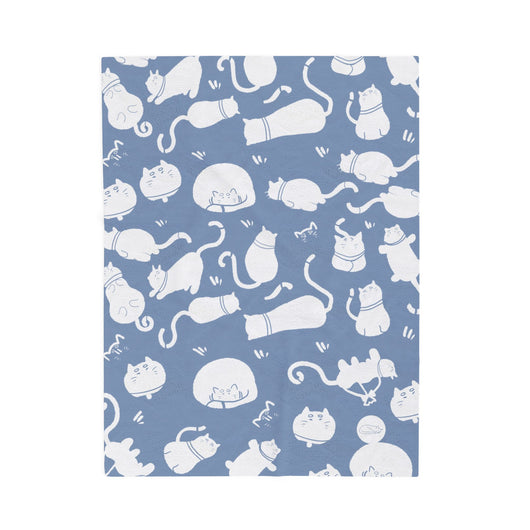 Velveteen Plush Blanket - Cozy Cats