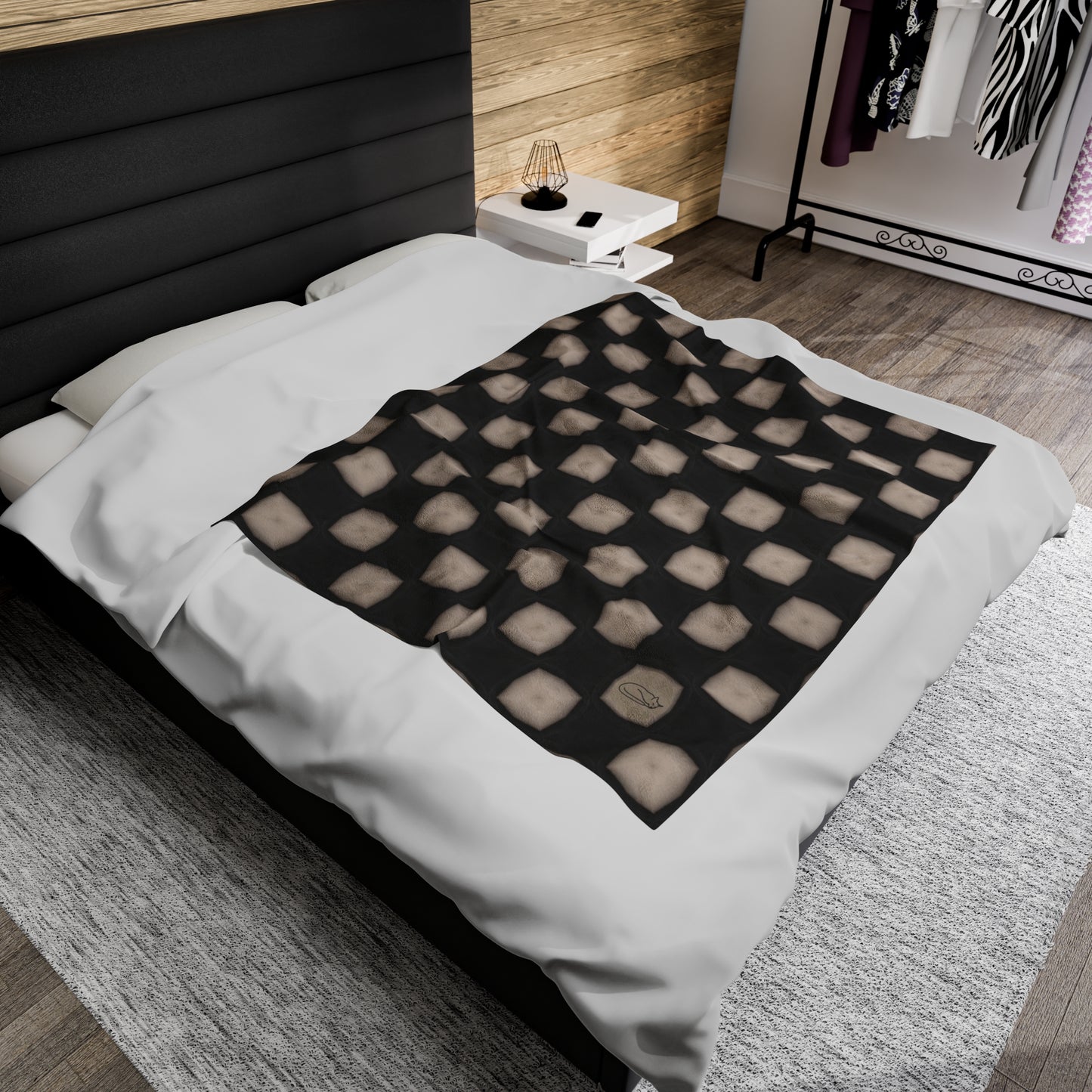 Velveteen Plush Blanket - Chessboard