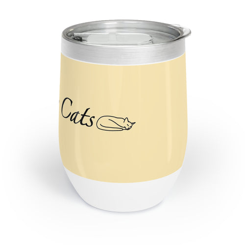 I Love My Cats - Wine Tumbler - Banana