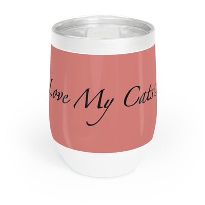 I Love My Cats - Wine Tumbler - Watermelon