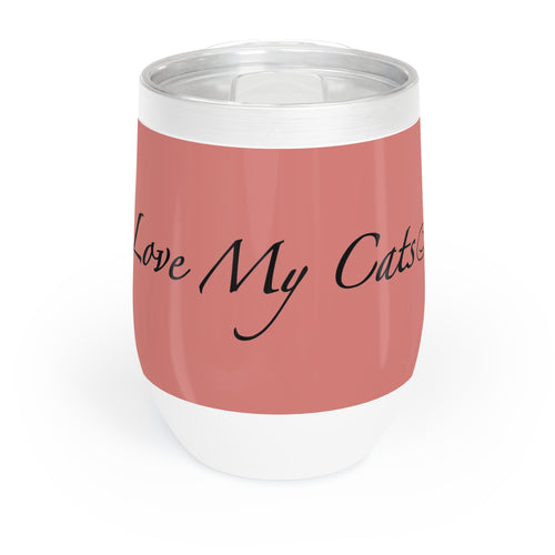 I Love My Cats - Wine Tumbler - Watermelon