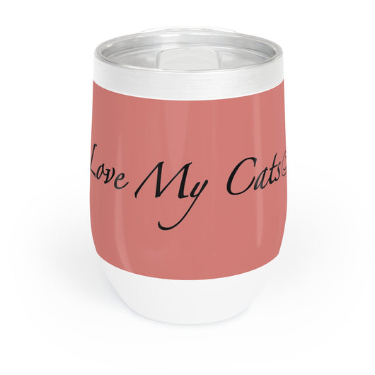I Love My Cats - Wine Tumbler - Watermelon