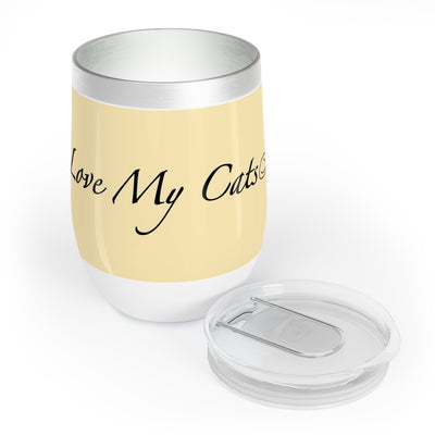 Amo a mis gatos - Vaso de vino - Plátano