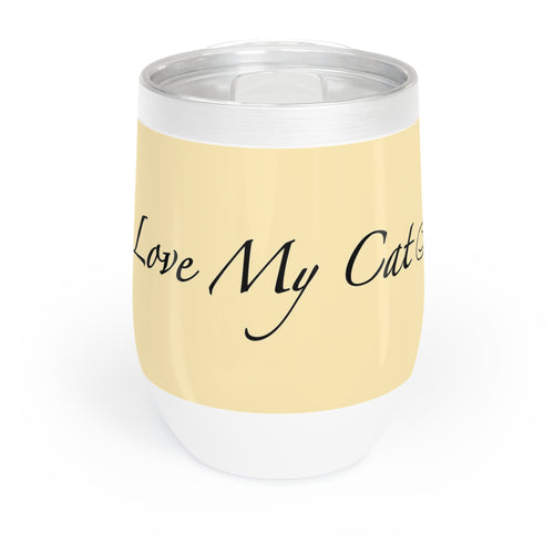 I Love My Cat - Wine Tumbler - Banana