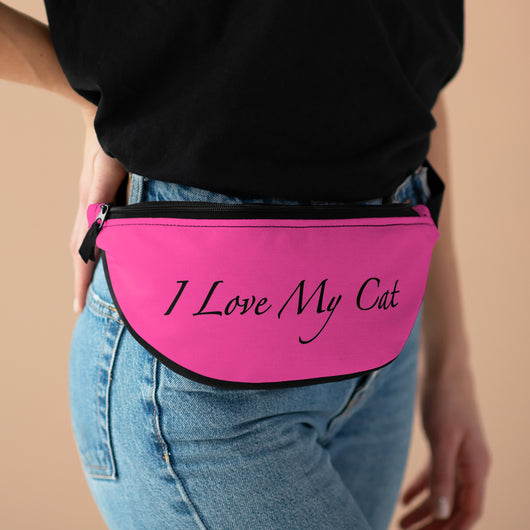 I Love My Cat - Fanny Pack - Magenta