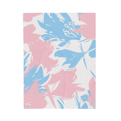 Velveteen Plush Blanket - Pink and Blue