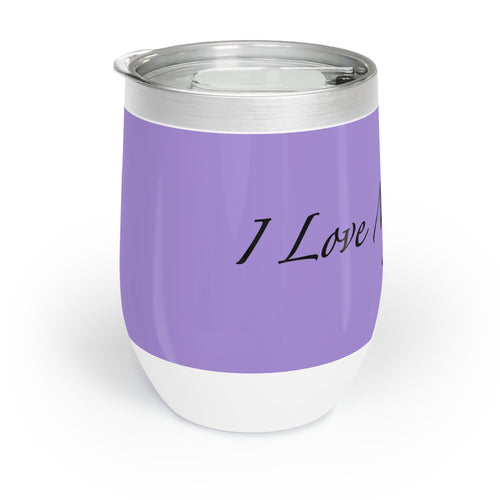 I Love My Cat - Wine Tumbler - Violet