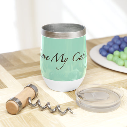 I Love My Cats - Wine Tumbler (9 colors)