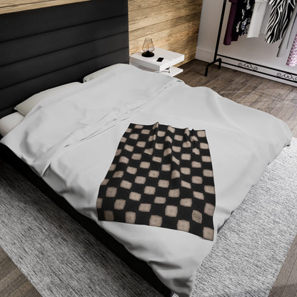 Velveteen Plush Blanket - Chessboard