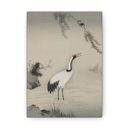 A Traditional Portrait of a Beautiful Japanese Crane