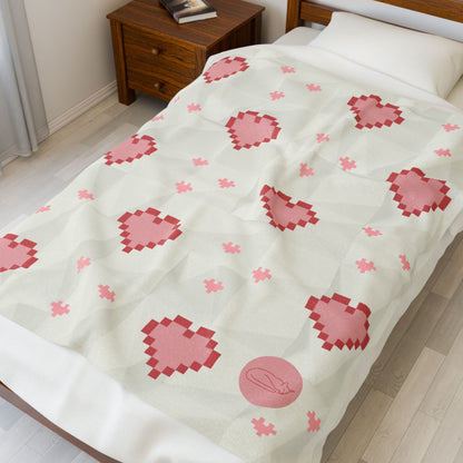 Manta de felpa de pana - Violeta imperial