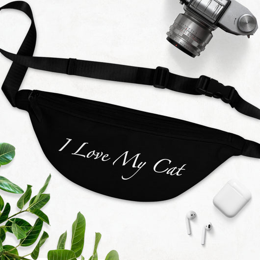 I Love My Cat - Fanny Pack - Black