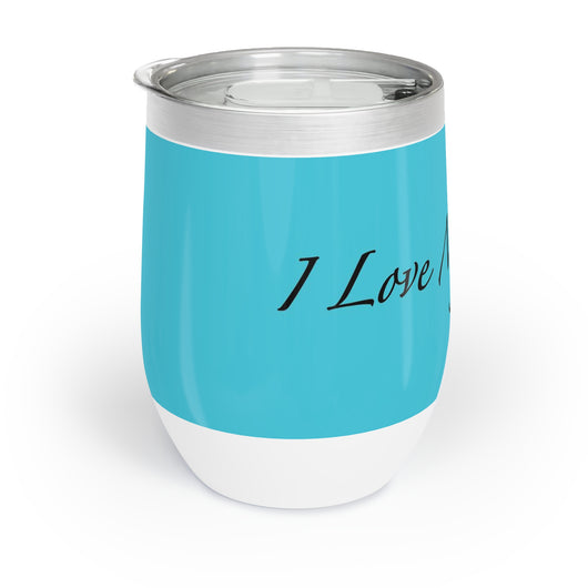Amo a mi gato - Vaso de vino - Azul laguna