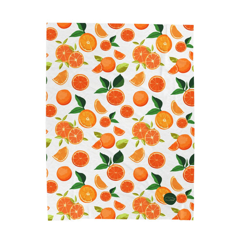Velveteen Plush Blanket - Oranges