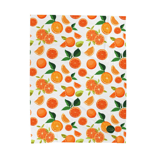Velveteen Plush Blanket - Oranges