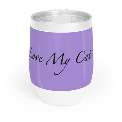 Amo a mi gato - Vaso de vino - Violeta