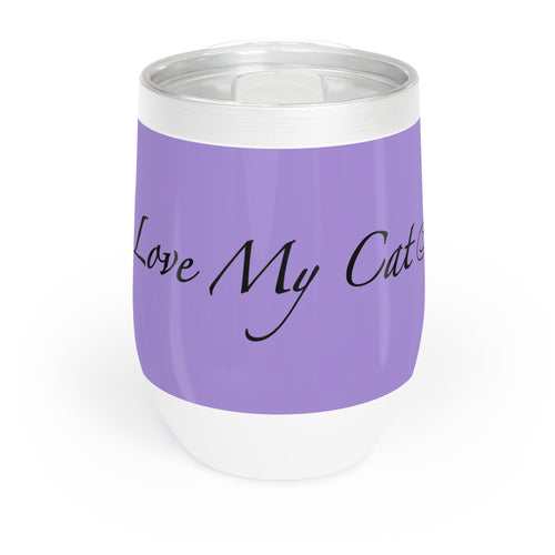 I Love My Cat - Wine Tumbler - Violet