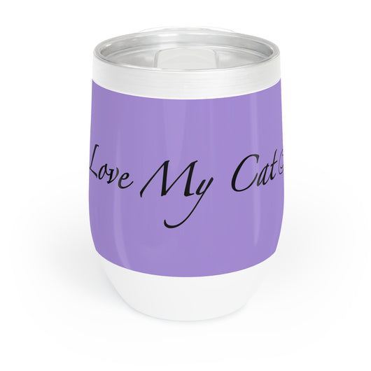 Amo a mi gato - Vaso de vino - Violeta