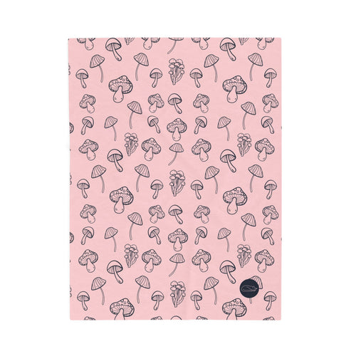 Velveteen Plush Blanket - Mushrooms